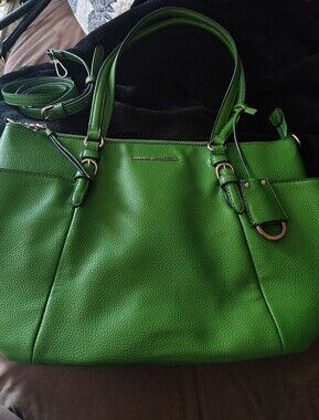 Donna Buchman Vibrant Green Shoulder Bag